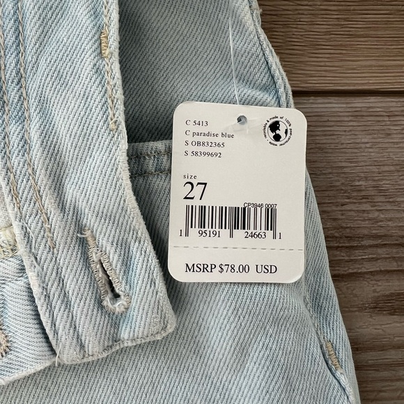 NWT - Free People - Maggie Mid Rise Straight Leg Jeans - Picture 4 of 4